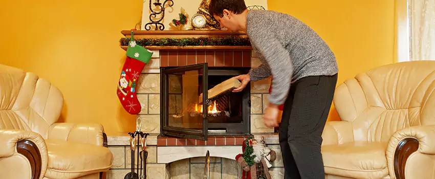 Rusted Metal Fireplace Restoration in Fairfax, Virginia